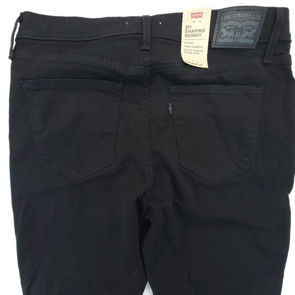 Levi's 311 Shaping Skinny Jeans Womens Size 31 BLACK NWT - Picture 3 of 10